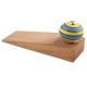 2 Pieces Turquoise And Yellow Striped Ceramic Floral Door Stoppers